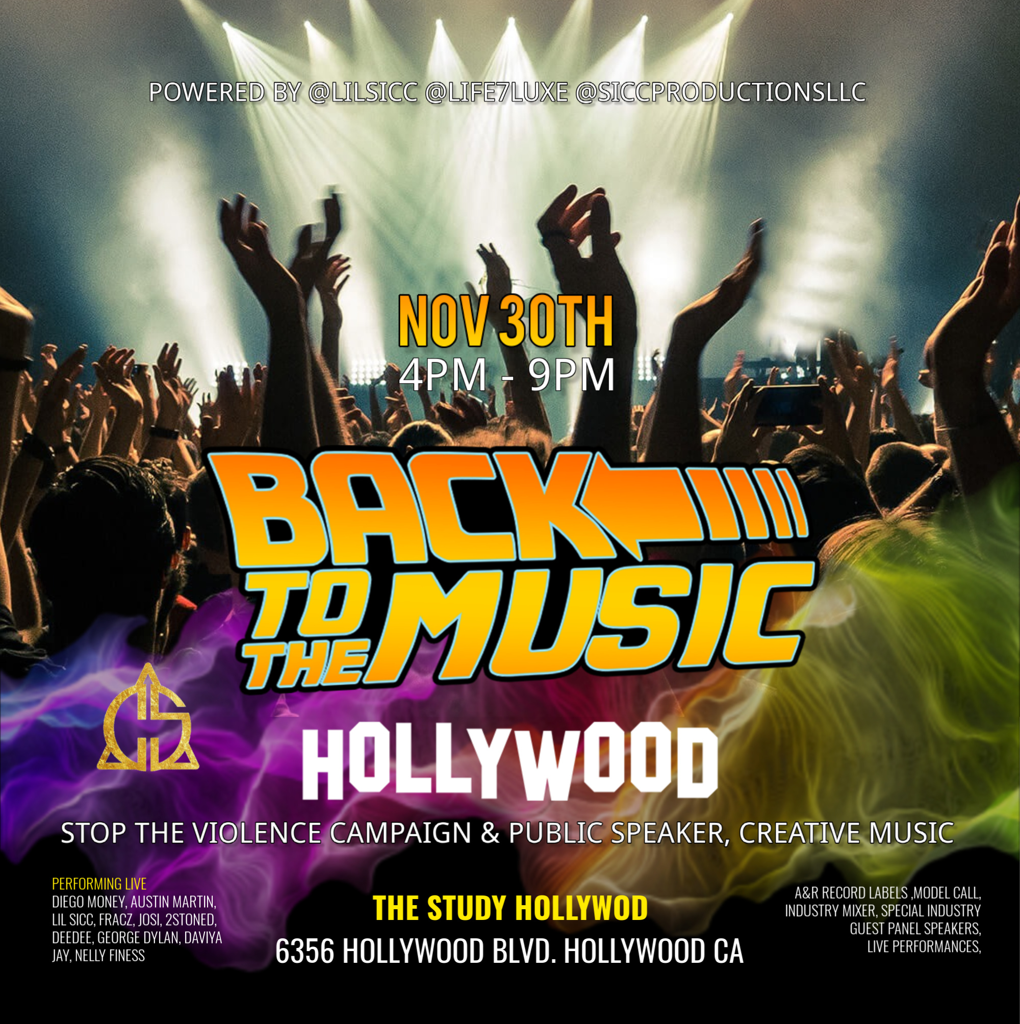 Back To The Music Event Flyer Main