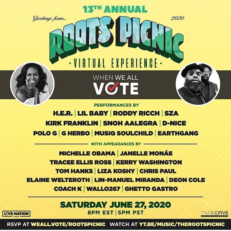 13th Annual Roots Picnic: Virtual Experience | June 27, 2020