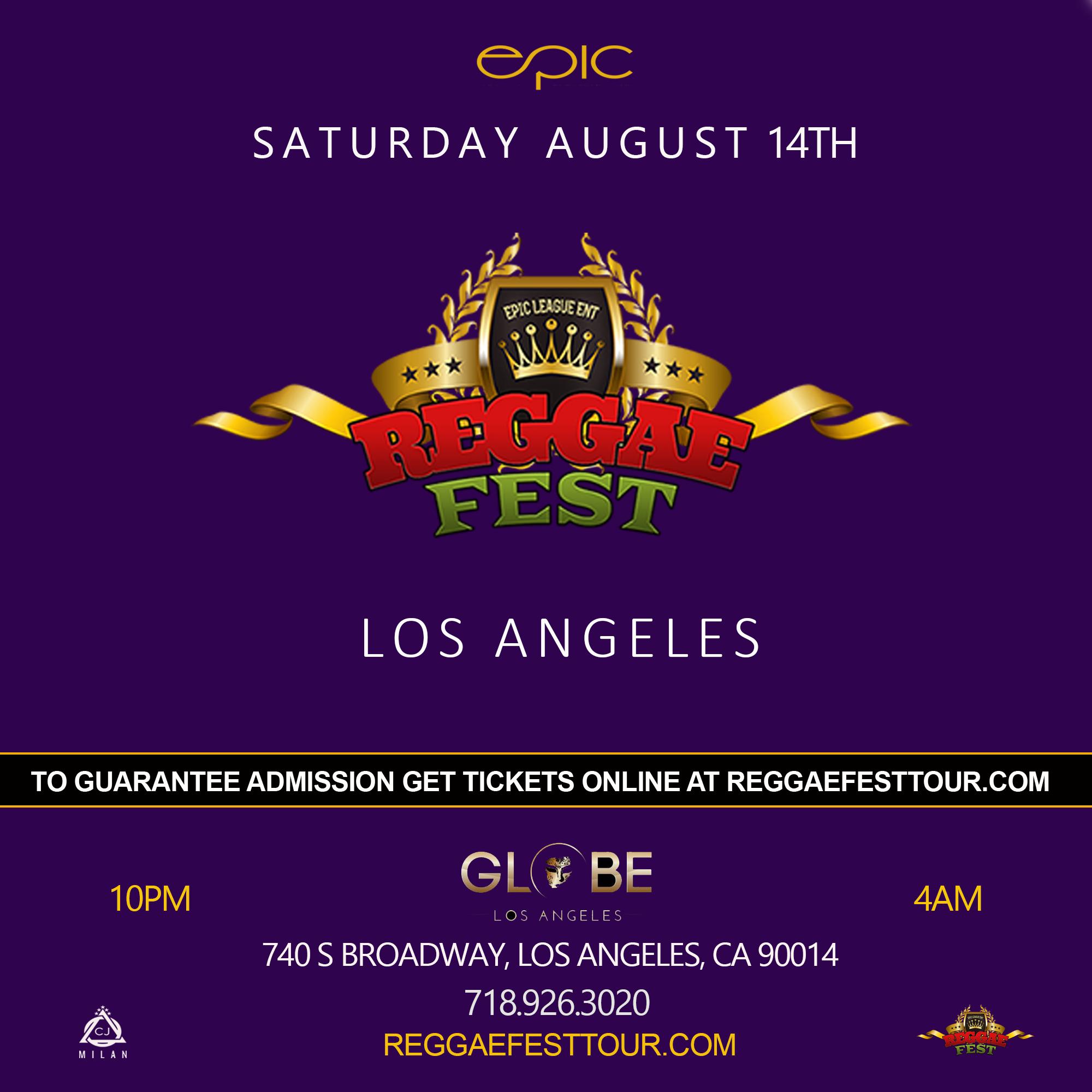 Reggae Fest Vs. Soca LA at Globe Theatre Los Angeles