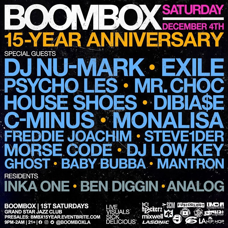 boombox 15 year anniversary