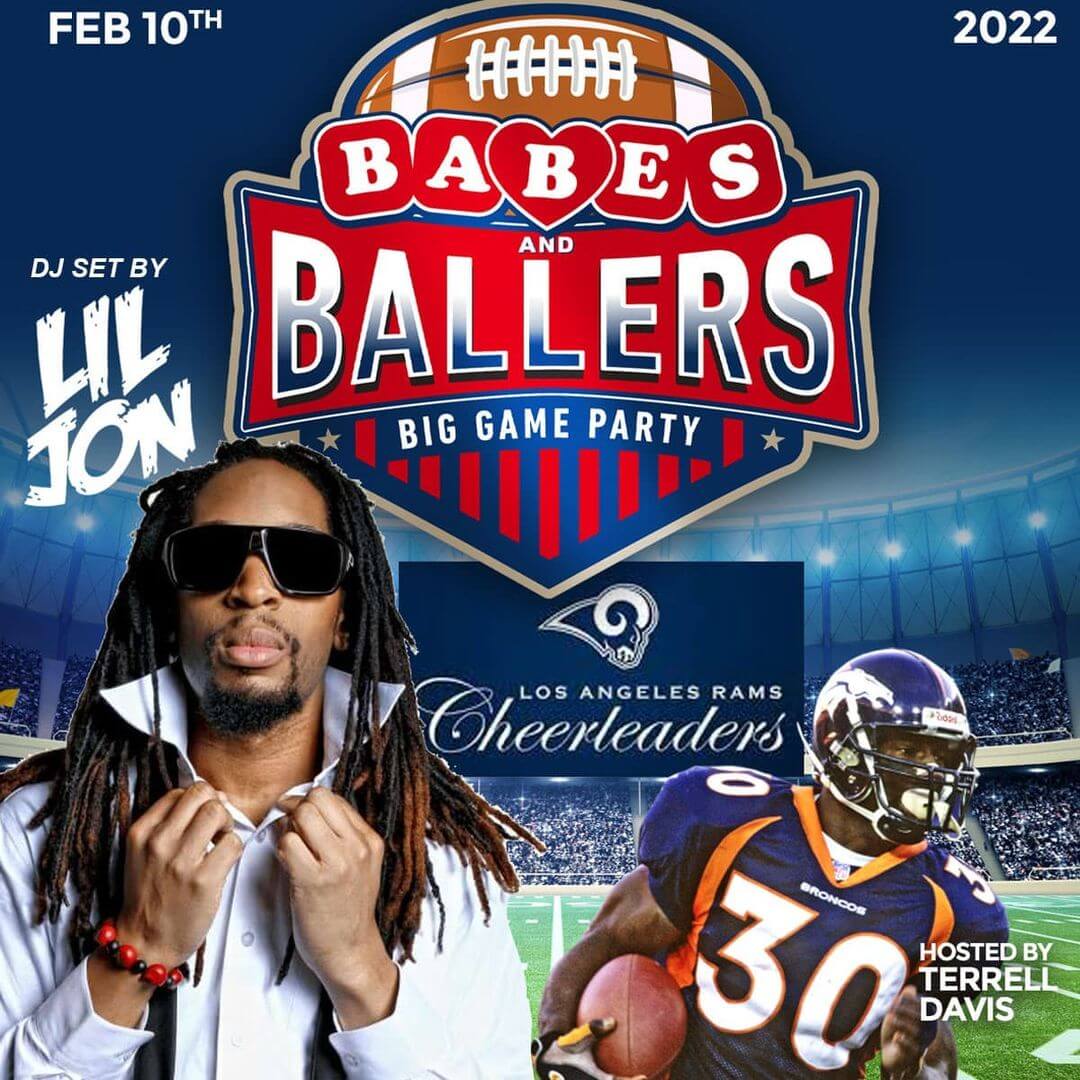 Babes and Ballers Super Bowl Party - Lil Jon, Terrell Davis