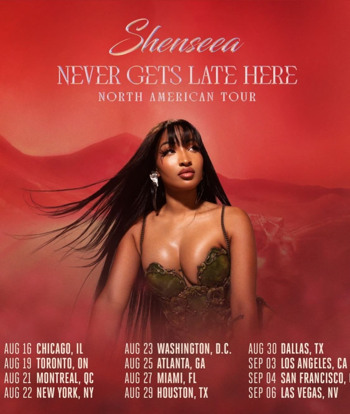 Shenseea Never Gets Late Here Tour