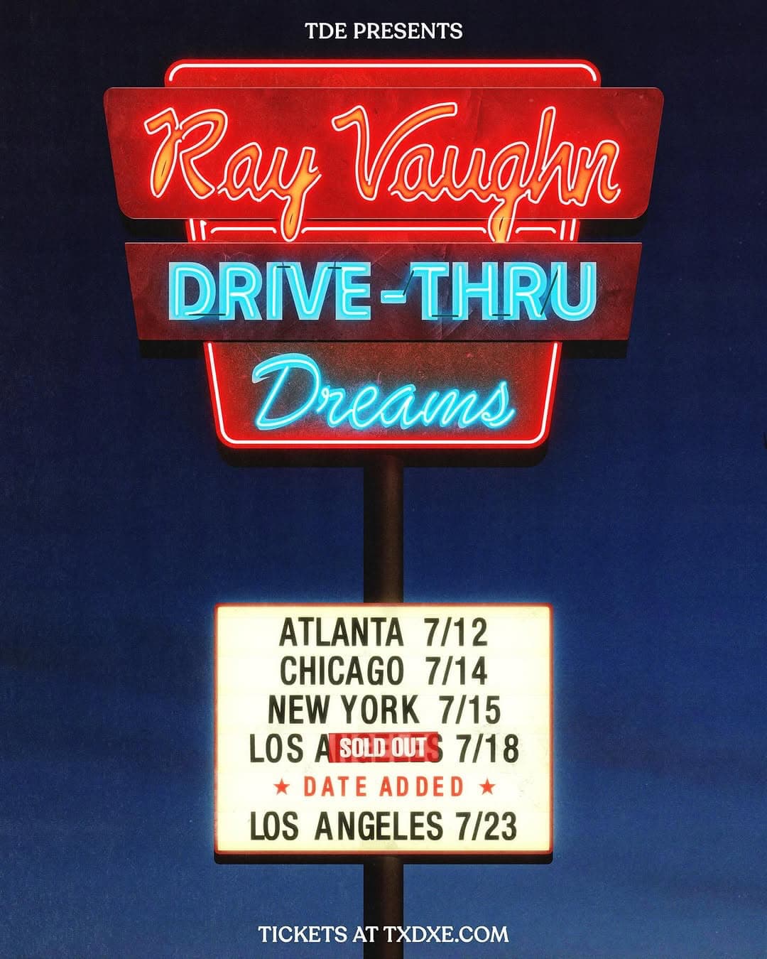 Ray Vaughn - 2nd LA Show Added