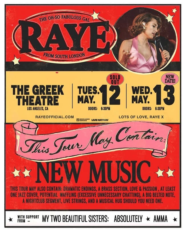 RAYE - This Tour May Contain New Music